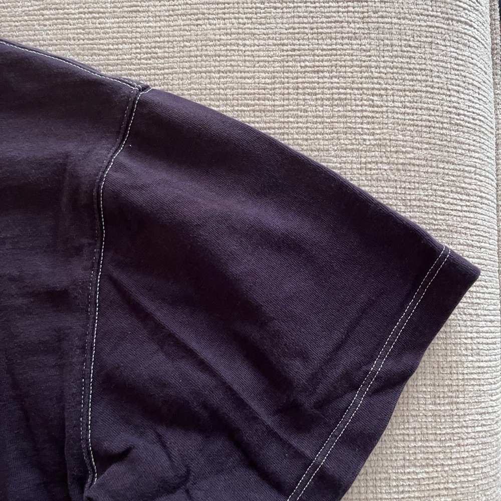 Madewell Navy Blue Cropped Tee - Picture 3 of 4